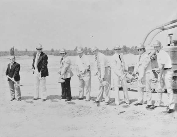 historic photo of Port of Rosedale groundbreaking